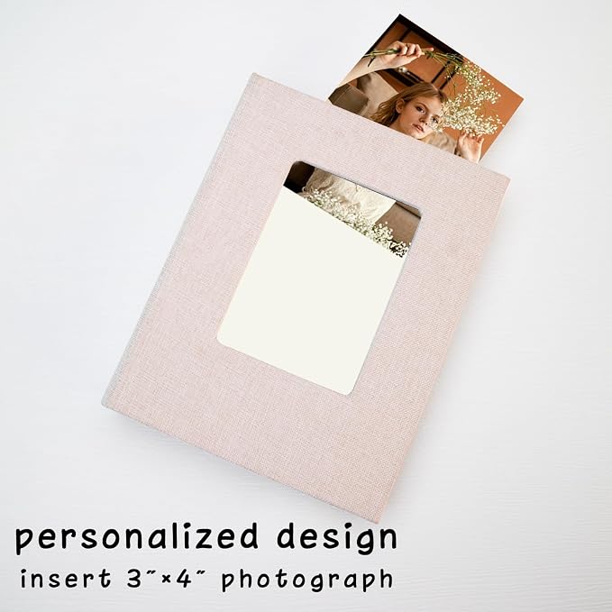 Small Photo Album 5x7 Linen Picture Book, Each Mini 26-Page Album Holds 52 Photos, Art Presentation Folder for Postcards & Picture Storage - Image 2