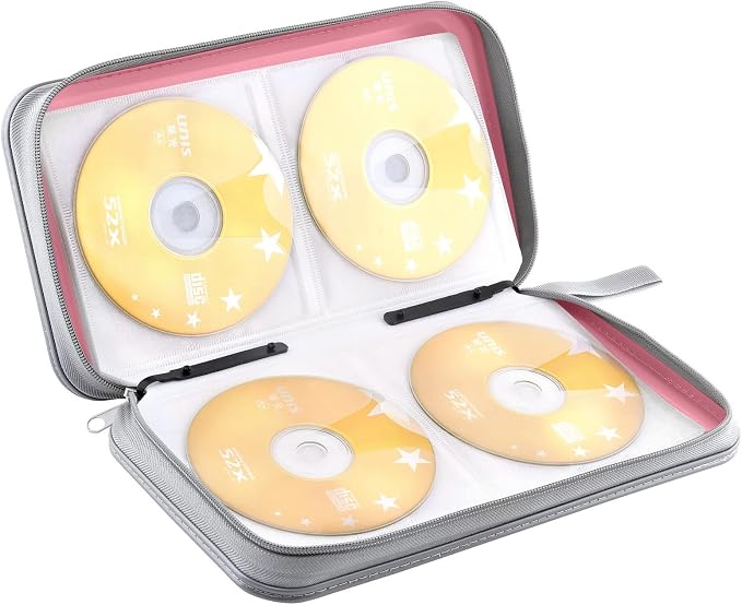 96‑Capacity Hard Plastic CD/DVD Binder for Car, Home & Travel | Zipper‑DVD Organizer, Scratch‑Resistant Sleeves Shield Discs From Dust & Damp; Stores Music, Video, Gaming & Blu‑ray Discs - Image 5
