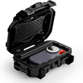 Evergreen Dry Box Tech Organizer – For Camera, Cables, Hard Drives, Memory Cards, Keys, Compatible with GoPro, Airtags (Small, Rubber Boot, Black) by EvergreenCases