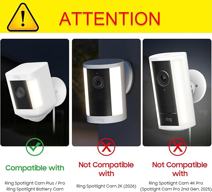 Fintie Silicone Case for Ring Spotlight Battery Cam, Black | Weather Resistant Soft Protective Cover, Dustproof Camera Skin, Hat Brim Design, Easy Slip-On Installation - Image 2