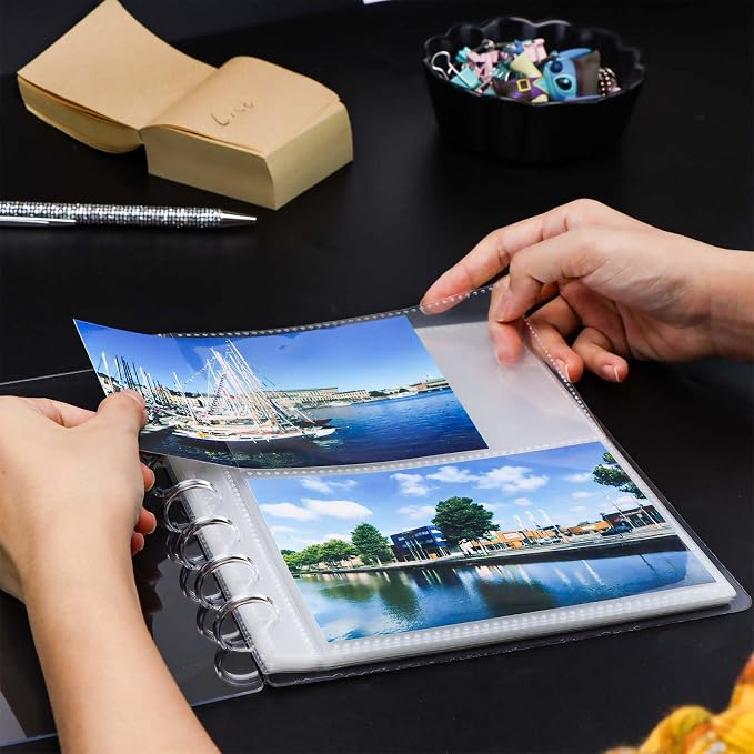Clear Discbound Pocket Sleeves 8 Disc Sheet Protectors 20 Inner Pages PP 4x6 Pockets PET Cover Photo Card Protector Binder Album (2 Pocket - 8 Disc) - Image 6
