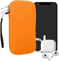 kwmobile Universal Phone Pouch Size XL - 6.7/6.8" - Neoprene Smartphone Pouch with Zip - Water-Repellent Mobile Phone Case - Sleeve in Neon Orange by kwmobile