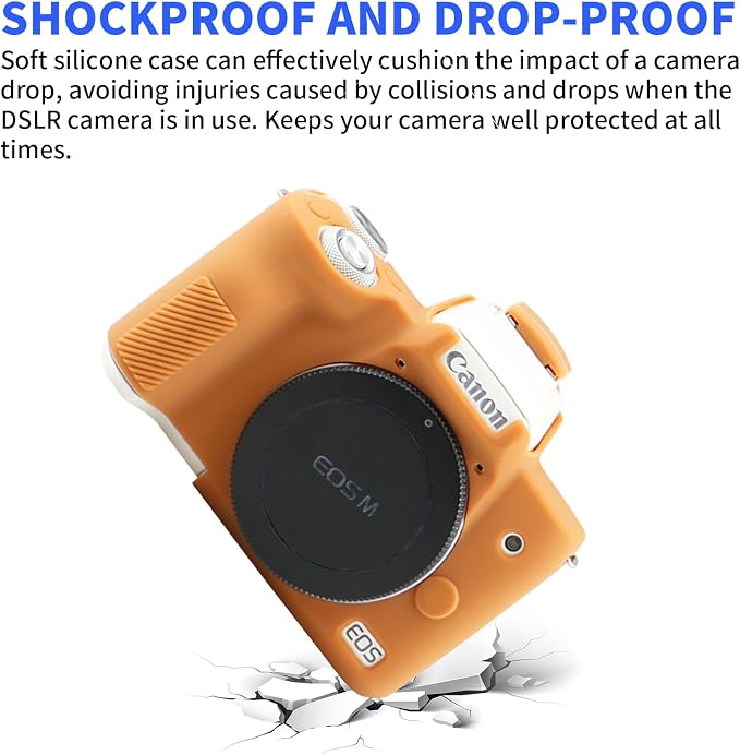 Easy Hood Camera Case for Canon EOS M50/M50 Mark II Digital Camera Brown | Soft Silicone Case Cover, Anti-Scratch, Dustproof, Shockproof, Slim Fit, Lightweight, Easy to Install, Easy to Clean - Image 4