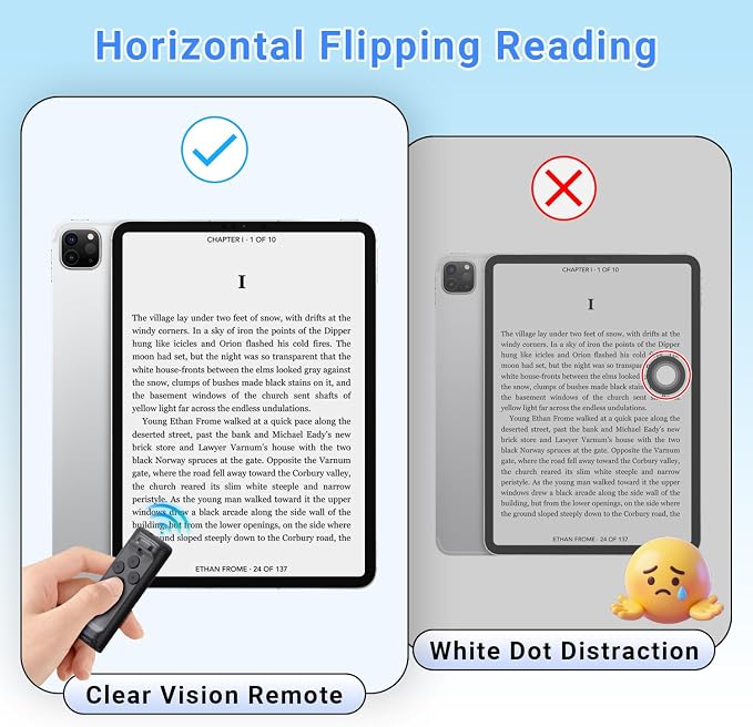 MILOUZ Remote Control Scrolling for Tiktok with Phone Stand,Page Turner for Kindle App E-Book,Bluetooth Camera Shutter Remote for iPhone, Android,iOS,iPad,Tablet (Black) - Image 6