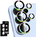 for Samsung Galaxy S26 Ultra Camera Lens Protector, Individual Metal Ring Tempered Glass Lens Cover, [Strong Adsorption] Scratch Resistant Ultra-Thin HD Clear Lens Cover, 1 Set-Colorful Ring by Btscase