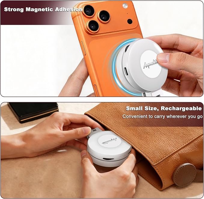 Selfie Light for iPhone with Makeup Mirror–360° Rotation | CRI 97+, 2700K-9500K 300 Lumens Ring Light for Phone, iPhone Photography Video TikTok Zoom Makeup - Image 6
