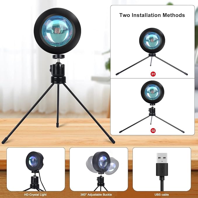 13" Ring Light with 76" Tripod Stand/Sunset Lamp/Phone &iPad Holder-53 RGB | Circle Halo Light with Desk Tripod & Wireless Remote, Dimmable LED Ringlight with Stand for Makeup/Live Stream/Photo/TikTok - Image 9