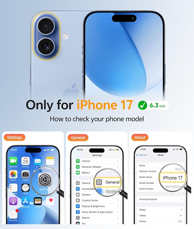 FNTCASE for iPhone 17 Case, Compatible with Magsafe, Glass Screen Protector | Anti Yellowing, Magnetic Phone Cases, 14FT Military Grade Drop Protection, Slim Shockproof Protective Cover, Clear - Image 2