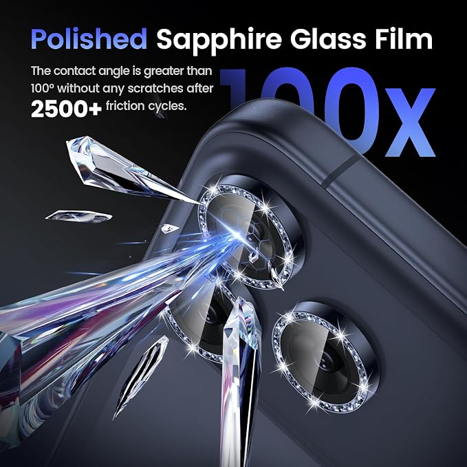 Tensea Camera Lens Protector Compatible for iPhone 17 Pro Max/17 Pro | Metal Aluminum Alloy Tempered Glass Cover Bling Camera Screen Protector Accessories, Case Friendly - Image 6