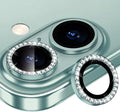for iPhone 16/16 Plus Camera Lens Protector Bling Diamond, Green | Individual Metal, 9H Hardness, Scratch Resistant, Shockproof, Drop Protection, Case Friendly, Stylish Accessories by Xfilm
