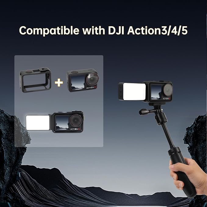 Suptig Mini Video Light, Selfie Light for Phone, Laptop, Camera, Gopro, DJI Action 5 pro, DJI Action 4-3, Conference Lighting with Clip & Camera Tripod Adapter Rechargeable 750mAh Black. - Image 6