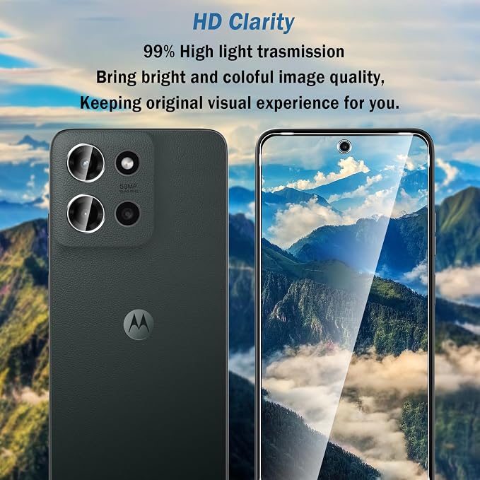 2+2 Pack for Moto G 2026/2025 Screen Protector with Camera Lens Protector,with Alignment Frame，9H Tempered Glass Film,HD Clear Scratch Resistant,Bubble-Free for Moto G 5G 2026 Screen Protector - Image 7