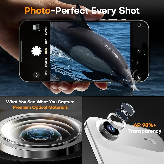 for iPhone Air Camera Lens Protector- Cloud White | 9H Tempered Glass, Metal Individual Camera Cover, Accessories, Anti-drop, Case Friendly, HD Clear, Anti-Scratch - Image 5