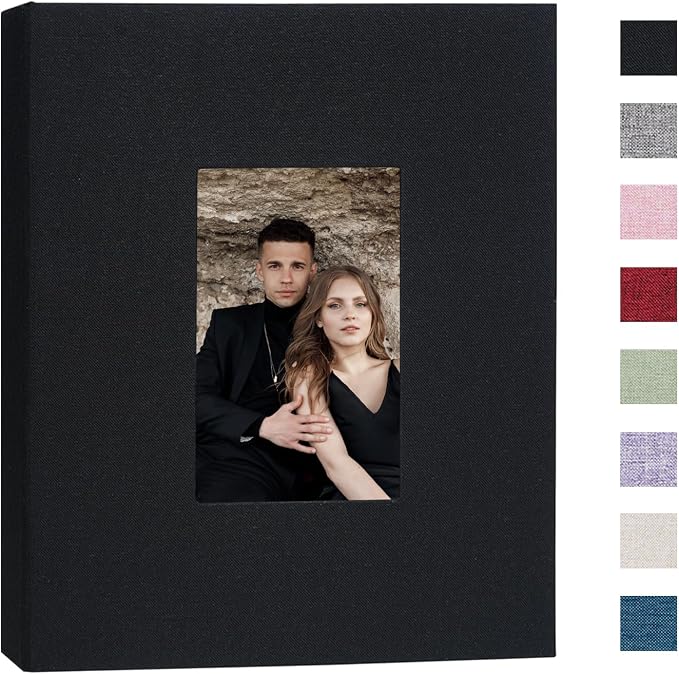 Photo Album 8x10 Linen Picture Book 26-Page Album Holds 52 Photos Art Presentation Folder for Picture or Certificates Storage by CHERRICH