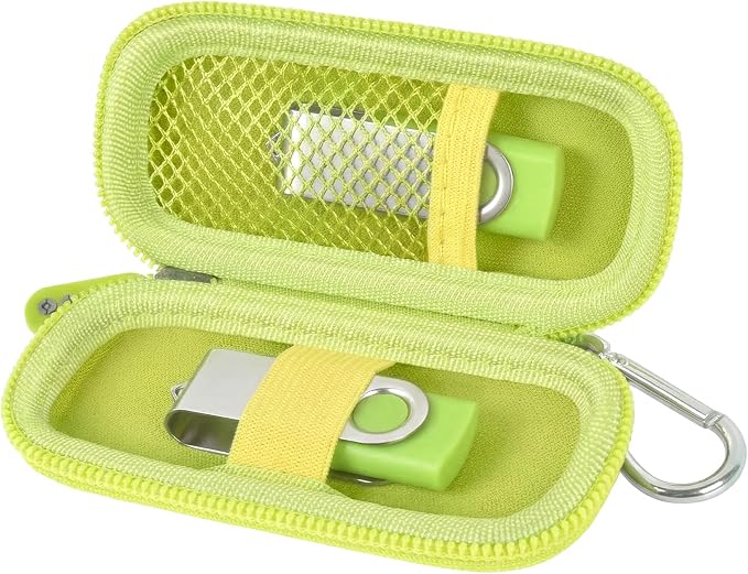 USB Flash Drive Case, SD Card/Thumb Drive/Memory Cards Holder, Bag Only | SDXC/SDHC Storage, Electronic Accessories Organizer for SanDisk / for Samsung, for Students/IT/Office/School/Travel, Green by ALKOO