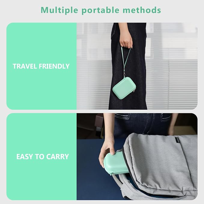 Carrying Case for Canon PowerShot SX740 HS, SX730 HS Camera, Green | SX720 HS, SX620 HS, G7 X Mark III, G7 X Mark II Digital Camera, Storage Holder Travel Bag with Mesh Pocket for Battery Pack - Image 6