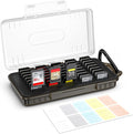 Kiorafoto Waterproof SD Card Holder with 40 Slots - Transparent | Large Capacity,Water-Resistant Memory Card Case,for 40 SD SDHC SDXC Cfexpress Type A PSV PS Vita,w Card Labels & Carabiner by Kiorafoto