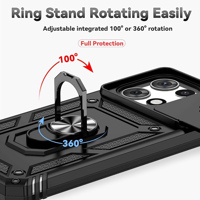 for Moto G 2026 /Moto G Play 2026 Case,with Screen Protector and Camera Cover,[Military Grade] 16ft.Drop Tested Cover with Magnetic Kickstand Protective Case for Motorola G 2026, Black - Image 5