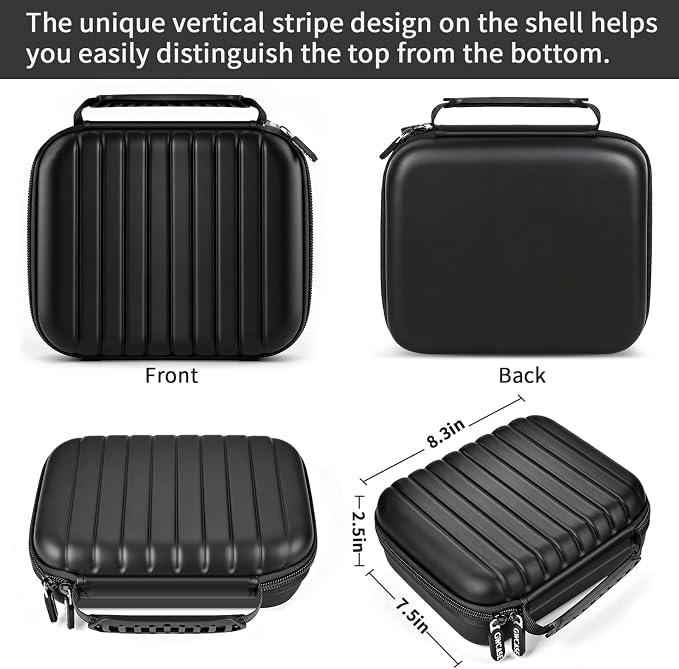 GWCASE Hard Drive Case with DIY Foam for SanDisk for Samsung for Seagate | Dual DIY Sponge Layers, 30 SD Card Slots with Label Windows, 10 USB Flash Drive Holder, Home Office Travel Use, Case Only - Image 8