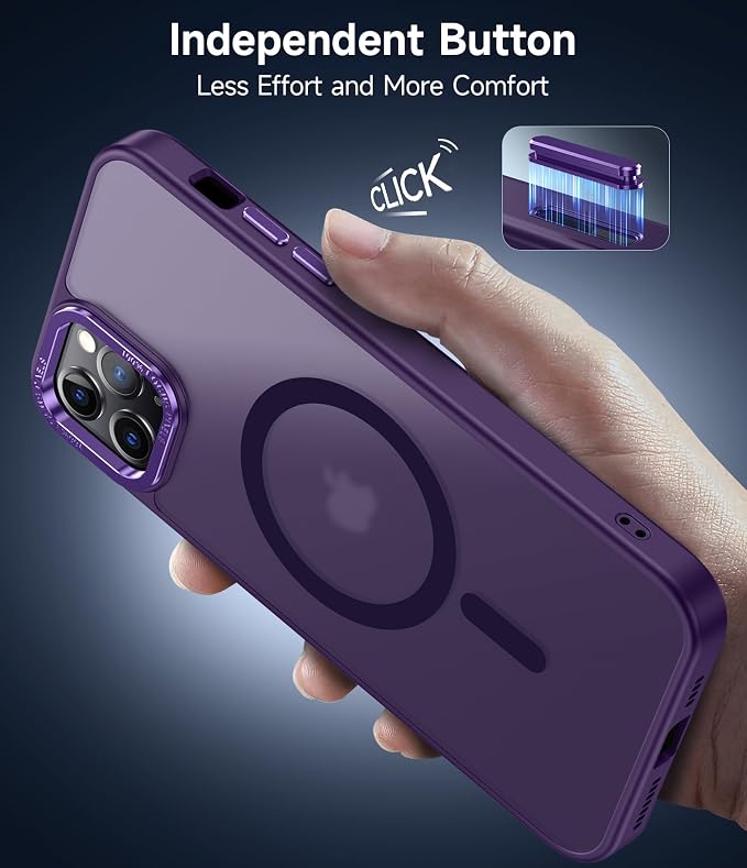LeYi for iPhone-11-Pro-Max Cases Purple with Screen Protector X2 + Camera Cover X2:[ MagSafe Compatible] Magnetic Military Grade Protective Phone Case for iPhone 11promax i Phone 11pro max, Purple - Image 6
