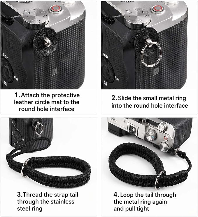 Camera Wrist Strap for Mirrorless Cameras, Quick Release Camera Wrist Strap, Camera Hand Strap with Safer Connector - Image 4