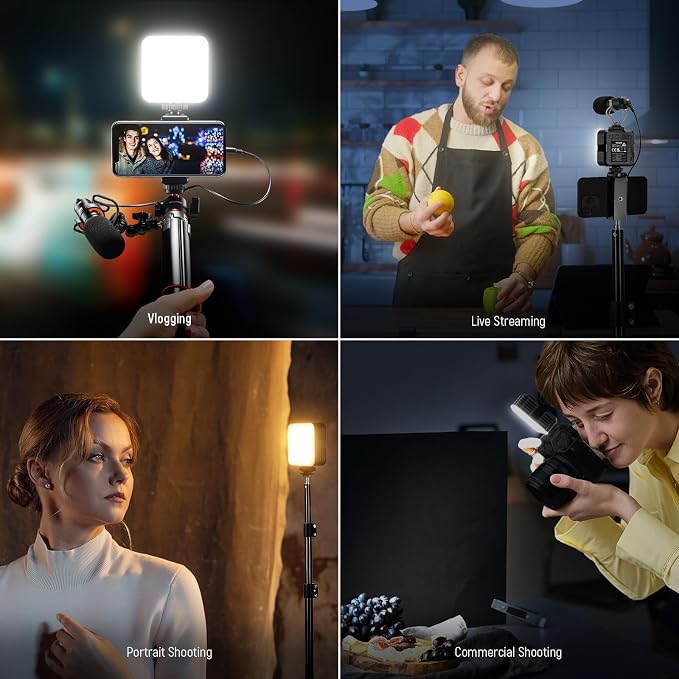 NEEWER LED Video Light, Portable Bi Color Lights for Cameras, NL-36AI | 3200K~5600K Dimming, CRI 97+, 8 Scene Modes, 2000mAh Rechargeable Battery, for Gaming YouTube Vlog Photography - Image 7