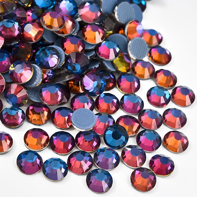 Jollin Hotfix Rhinestones Flatback Crystal Gems 4.8mm SS20, Blue Blaze | 1440pcs Hot Fix Crystals Glass Rhinestones for Bedazzling, Crafting, Clothes, Shoes & Accessories DIY Decoration by Jollin