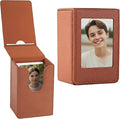 Picture Holder Storage Case Compatible with Fujifilm Instax Mini EVO Mini Liplay 12 11 SE 41 40 99 90 9 8 7S Camera Films, 2x3 Inches Hold 50 Instant Films Photos Pouch Protection Box (Brown) by pssped