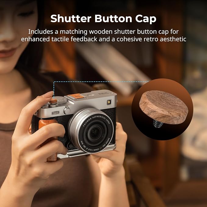 SmallRig Rosewood Hot Shoe Cover & Shutter Button Cap for FUJIFILM X100VI / X100V / X-T30 III / X-T30 II / X-T30 / X-M5 / X-E5 / X-E4 / X-E3 / X-T50 / X-T5 / X-T4 / X-T3 / X-Pro3/ X100F - Image 5