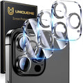 UniqueMe for iPhone 16 Pro/16 Pro Max Camera Lens Protector-Glitter Black | 3 Pack, Drop Protection, Case Friendly, 9H Tempered Glass, Camera Cover Screen, Update New Version by UniqueMe