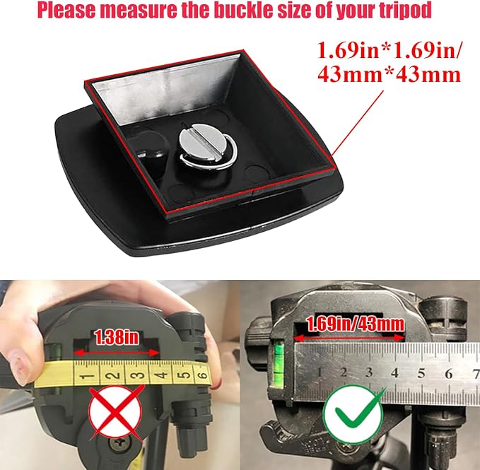 2-Pack Universal 43x43mm Quick Release Plate Set for Velbon Tripods, Compatible with CX-444, CX-888, CX-460, DF-50 - Durable, Easy-to-Use Quick Release System for Efficient Photography - Image 5