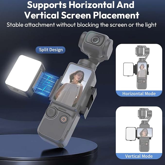 ULANZI LM001 Magnetic Fill Light for DJI Osmo Pocket 4/3/Xtra Muse, 2W 5800K LED Light with CRI ≥95, 500mAh USB C Rechargeable, IPX4 Waterproof, 3-Level Brightness, for Vlog & Outdoor - Image 2