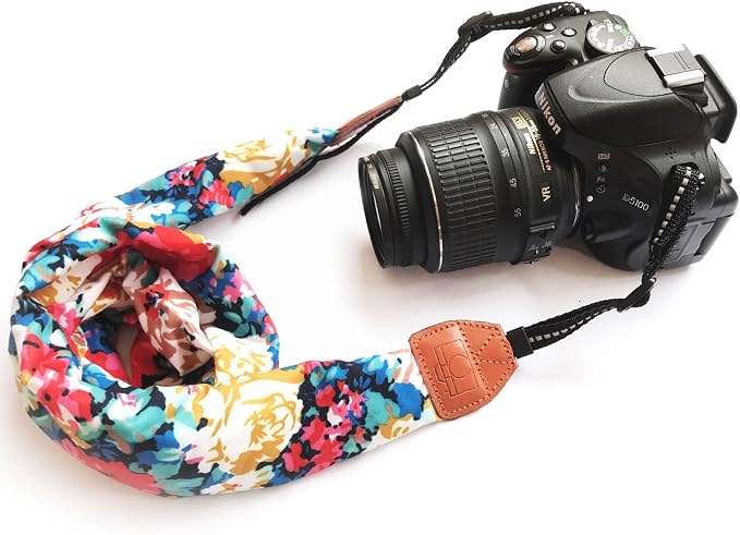 Alled Camera Neck Shoulder Belt Strap, Chevron Scarf Vintage Print Soft Coloful Camera Straps for Women/Men for DSLR/SLR/Nikon/Canon/Sony/Olympus/Samsung/Pentax ETC by Alled