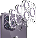 【3 Pack】Dengduoduo Tempered Glass Camera Lens Protector for iPhone 14 Pro 6.1" & iPhone 14 Pro Max 6.7", Glitter Bling Diamond, Ultra HD, 9H Hardness, Anti-Scratch, Case Friendly, Easy to Install [No by Dengduoduo