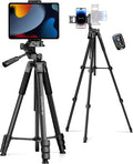 JOILCAN Phone Tripod, 67" Camera Tripod Stand for iPhone iPad | Professional Aluminum Travel Tripods with Wireless Remote and Carry Bag for Cellphone Photo Video Recording Vlog by JOILCAN