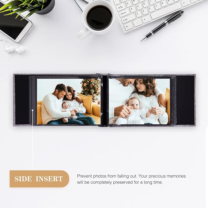 potricher Photo Album 4x6 Pictures, 100 Pockets, Linen Cover, Beige | Linen Cover, Front Window, Large Capacity 4x6 Picture Albums, Photo Book for Family, Wedding, Anniversary, Baby, Keepsake - Image 3