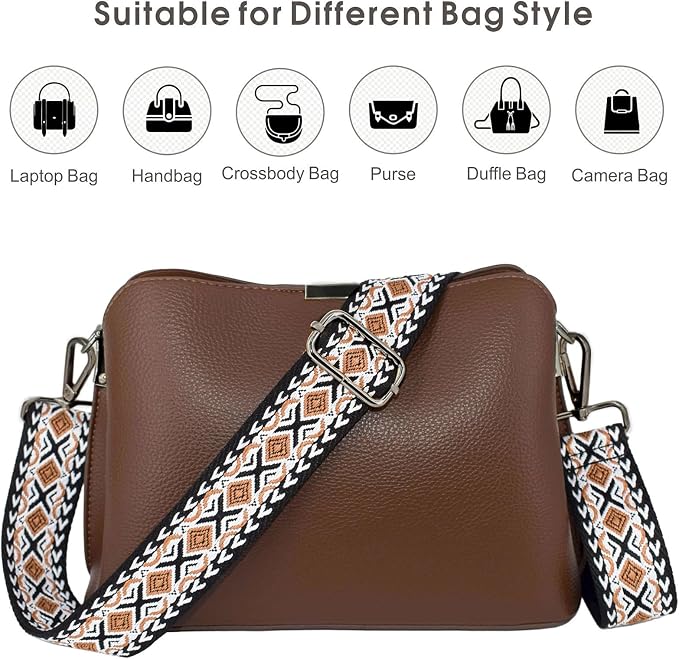 Replacement Purse Strap Shoulder Strap Adjustable Crossbody Strap for Women Crossbody Wide Shoulder Bag - Image 3
