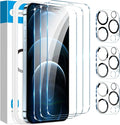 Fotbor [3+3 Pack for iPhone 12 Pro Max Screen Protector with Camera Lens Protector, Tempered Glass Shatterproof Easy Installation Frame, HD Clear Full Coverage iPhone 12 Pro Max Accessories 6.7 Inch by Fotbor