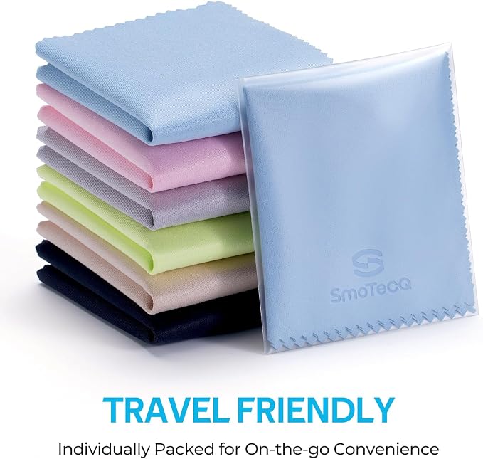 12 Pack Microfiber Lens Cleaning Cloths – Ultra-Soft, Scratch-Free Eyeglass Cloths for Glasses, Screens & Cameras – 7×6 in, Assorted Colors - Image 5