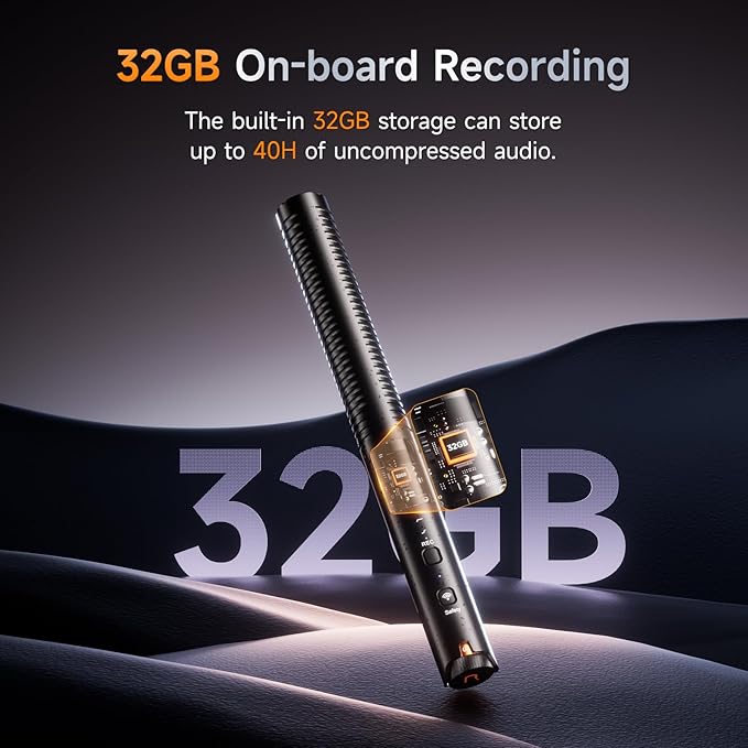 COMICA VM40 Shotgun Microphone – 48kHz/32-bit Float Recording, Wired & Wireless Modes, 32GB Onboard Storage – Compatible with Canon, Nikon, Sony Cameras & Camcorders for YouTube, Interviews & Filming - Image 4