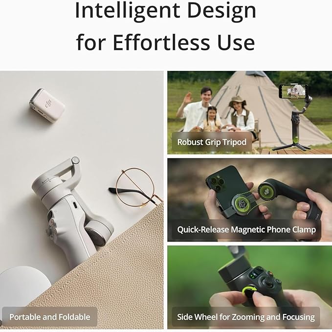 DJI Osmo Mobile 6 Smartphone Gimbal Stabilizer, 3-Axis Phone Gimbal, Built-In Extension Rod, Portable and Foldable, Android and iPhone Gimbal with ShotGuides, Vlogging Stabilizer, YouTube TikTok Video - Image 4