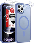 LeYi for iPhone-12-Pro-Max Case Blue: Compatible with Magsafe [ Screen Protector X2+ Camera Cover X2] i Phone 12 Promax Cases Funda para12Pro Max Magnetic Protective Heavy Duty Slim, Light Blue by LeYi