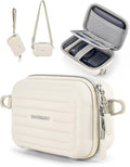 BAGSMART Digital Camera Case, Small Camera Bag with 2 Carrying Ways, Beige | Lightweight Camera Sling Bag for Canon Powershnot ELPH 180/190/Sony DSCW800/DSCW830, Waterproof & Protective by BAGSMART