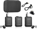 Movo WMX-1-DUO 2.4GHz Dual Wireless Lavalier Microphone System, Compatible with DSLR Cameras, Camcorders, iPhone, Android Smartphones, and Tablets, 200ft Audio Range, Great for Teaching Tutorials by Movo