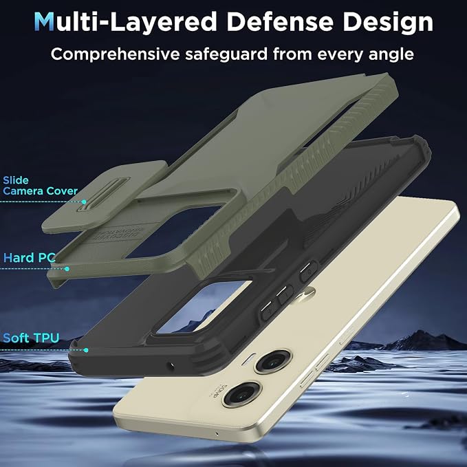 for Motorola G Stylus 5G 2024 Case with 1 HD Screen Protector & Slide Camera Cover[Military-Grade]Phone Case Heavy Duty Rugged Shockproof Protective Cover for Moto G Stylus 5G 2024(Pine Green) - Image 7