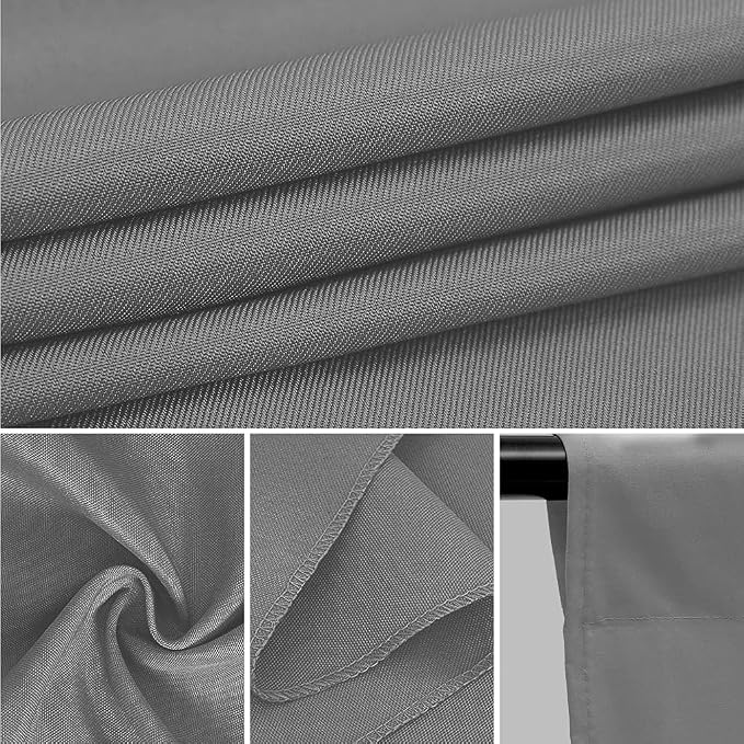 CPLIRIS 10x20ft Grey Backdrop for Photography, Dual-Size Dual-Pocket Design Photo Booth Background for Portrait Photoshoot, Party and Video with Both Options of 10 feet and 20 feet in Width - Image 2