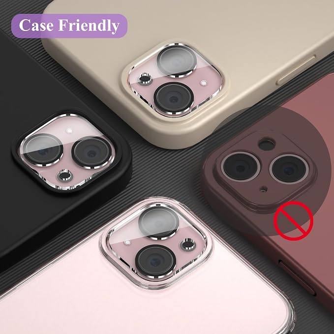 YWXTW [5 Pack Designed for iPhone 15 Camera Lens Protector, for iPhone 15 Plus Camera Lens Protector, Night Shooting Mode, Anti Scratch HD Clear 9H Hardness Tempered Glass - Image 6