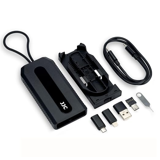 JJC 5 in 1 Data Cable Adapter Travel Kit,Data Transfer Cable Storage with Micro USB Type-A OTG Adapter,1.8ft Data Charger USB C Cable,Multi Charging Cable Adapter Set,Hold 2 Micro SD 2 Nano SIM Card by JJC