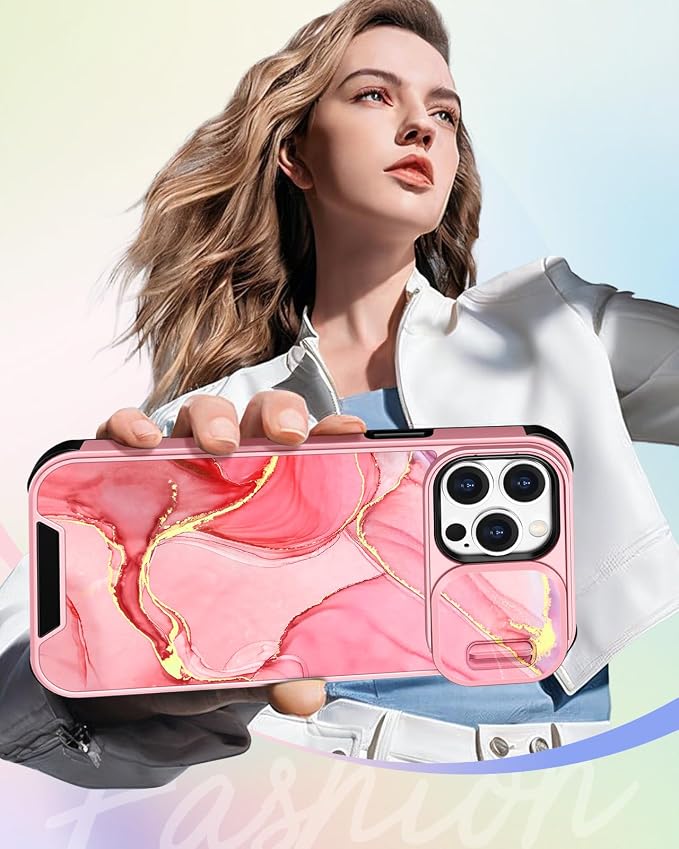 Buleens for iPhone 15 Pro Case 6.1 Inch - with Ring Stand & Camera Cover Aesthetic Cute Designed for Women Girls Pretty Teens Girly Fashion for Phone Case for iPhone 15 Pro Compatible with Magsafe - Image 6