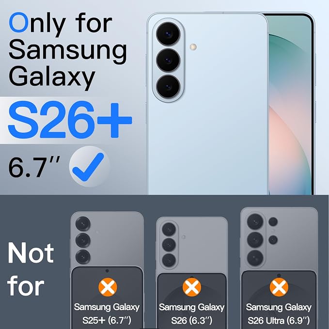 JETech Privacy Screen Protector for Samsung Galaxy S26 Plus, 2+2 Pack | Anti-Spy Tempered Glass, with Camera Lens Protector, Easy Installation Tool, Fingerprint ID Compatible - Image 3